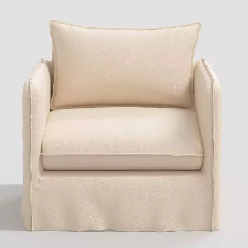 Slouchy Lounge Chair with French Seams