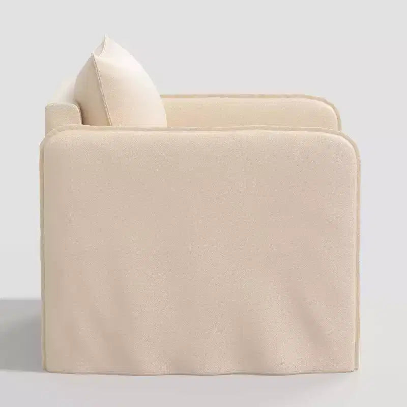 Slouchy Lounge Chair with French Seams