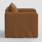 Slouchy Lounge Chair with French Seams