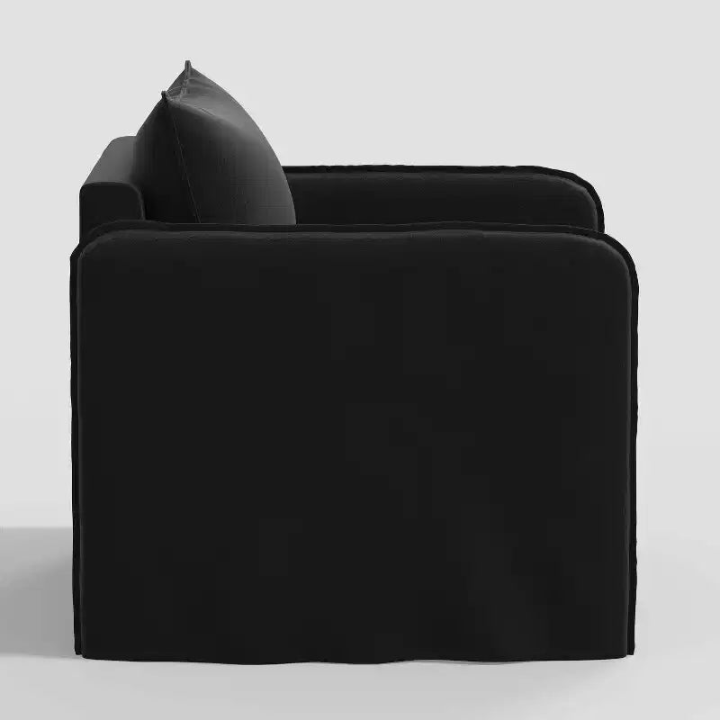 Slouchy Lounge Chair with French Seams