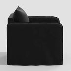Slouchy Lounge Chair with French Seams