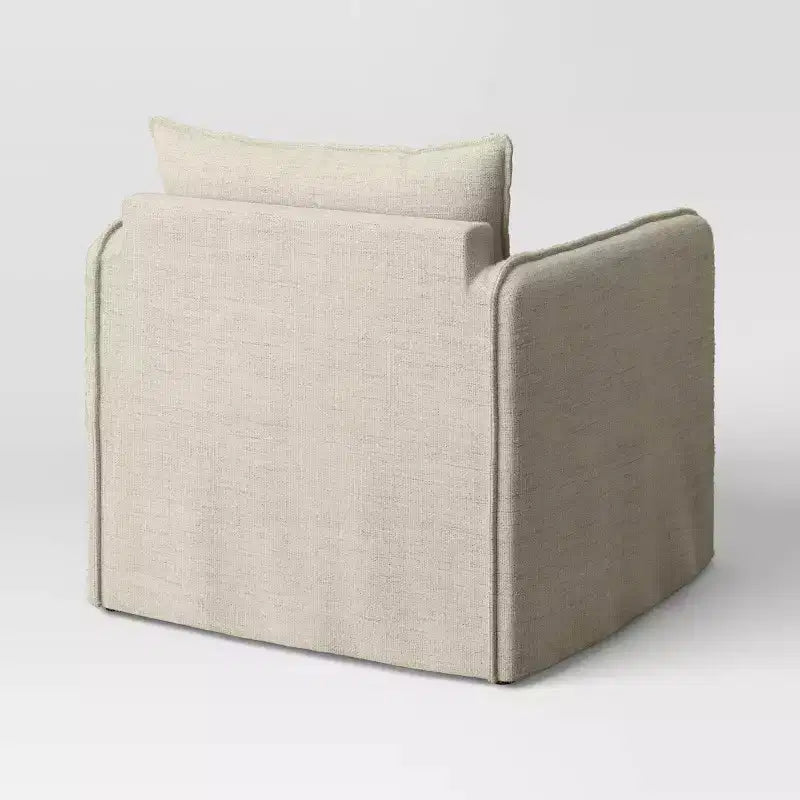 Slouchy Lounge Chair with French Seams