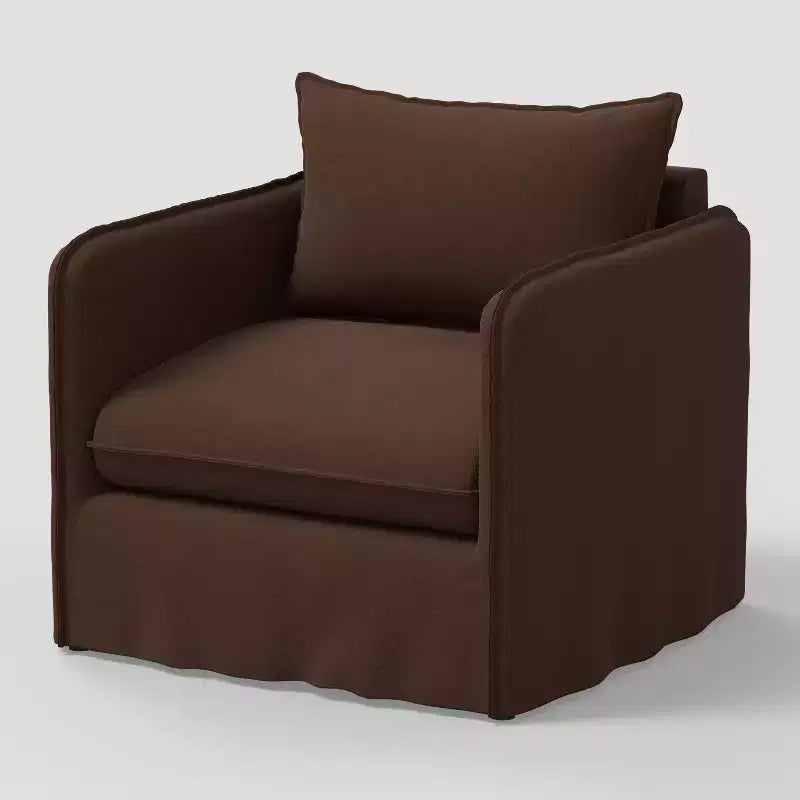 Slouchy Lounge Chair with French Seams
