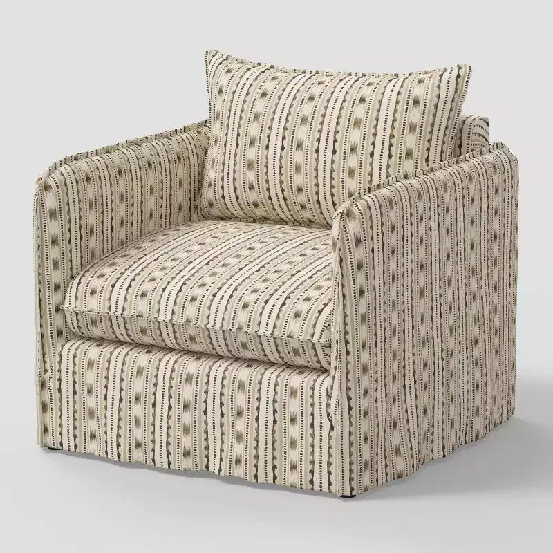 Slouchy Lounge Chair with French Seams