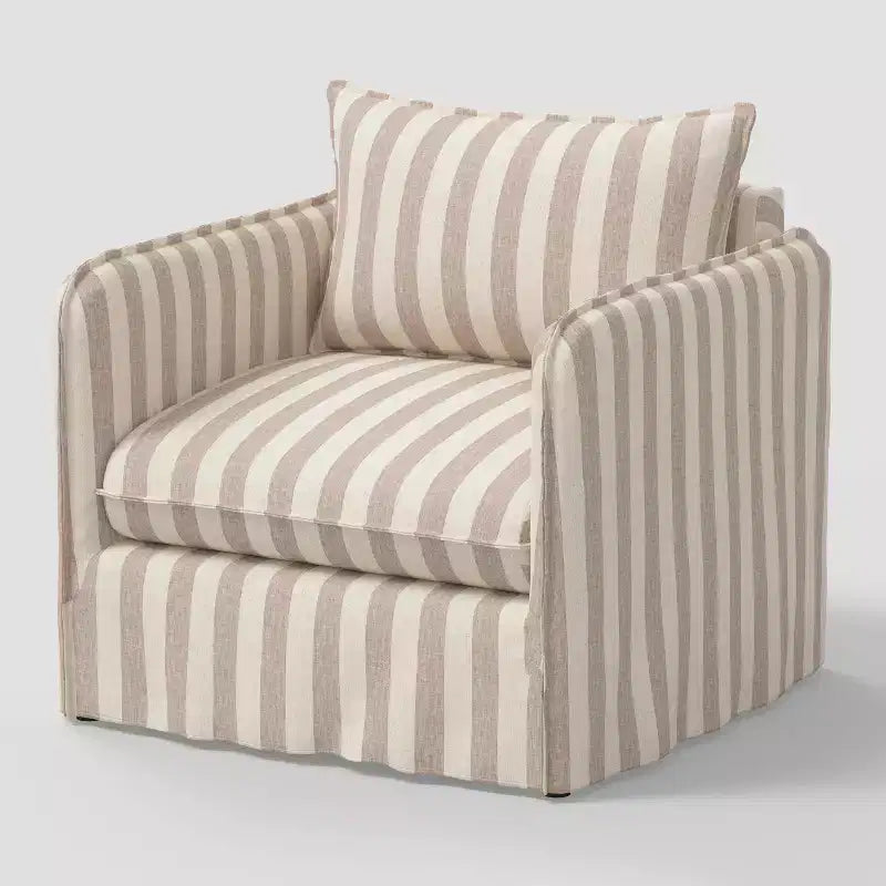 Slouchy Lounge Chair with French Seams