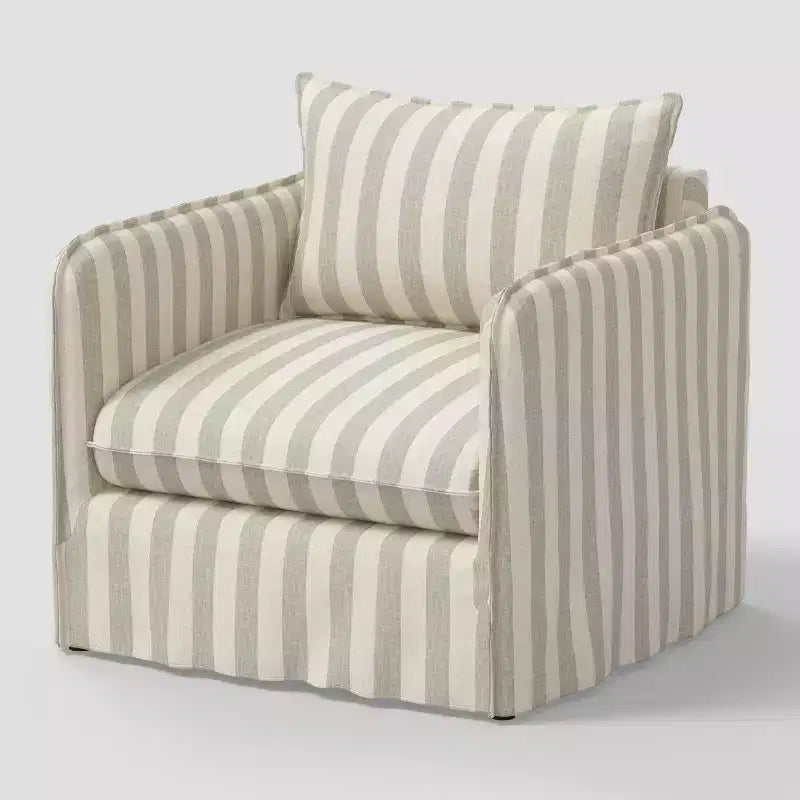 Slouchy Lounge Chair with French Seams