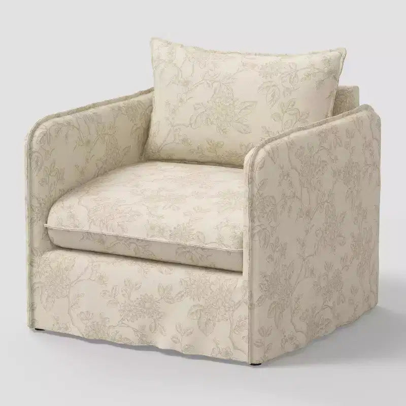 Slouchy Lounge Chair with French Seams
