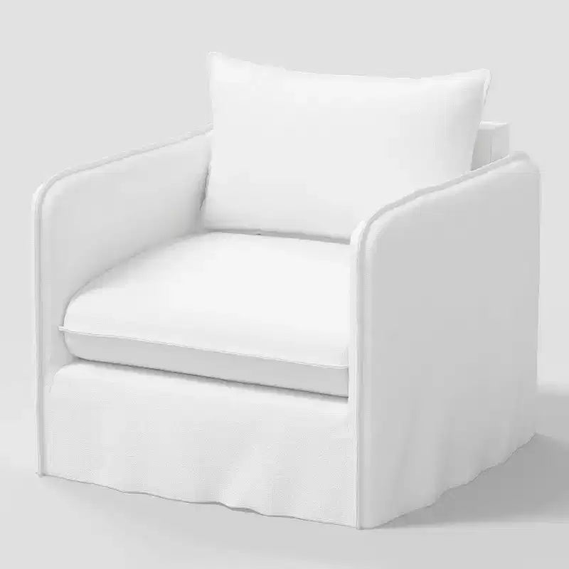 Slouchy Lounge Chair with French Seams