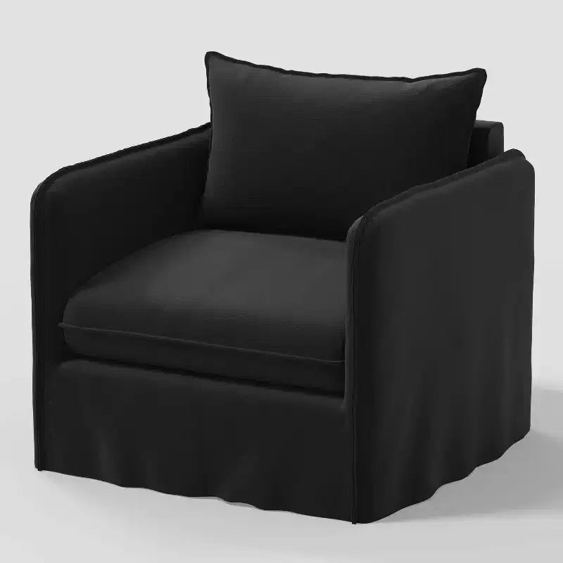 Slouchy Lounge Chair with French Seams
