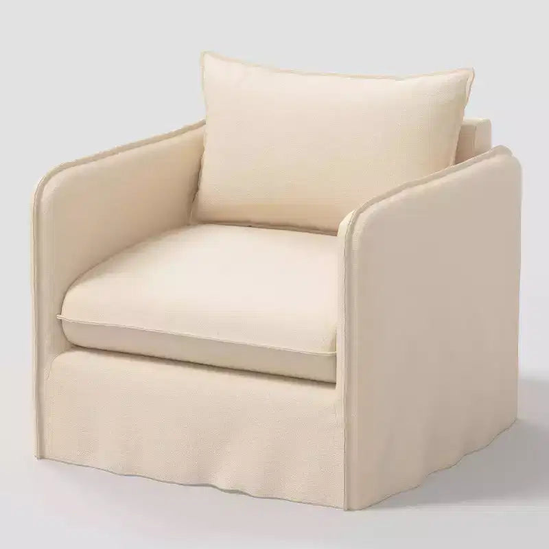 Slouchy Lounge Chair with French Seams