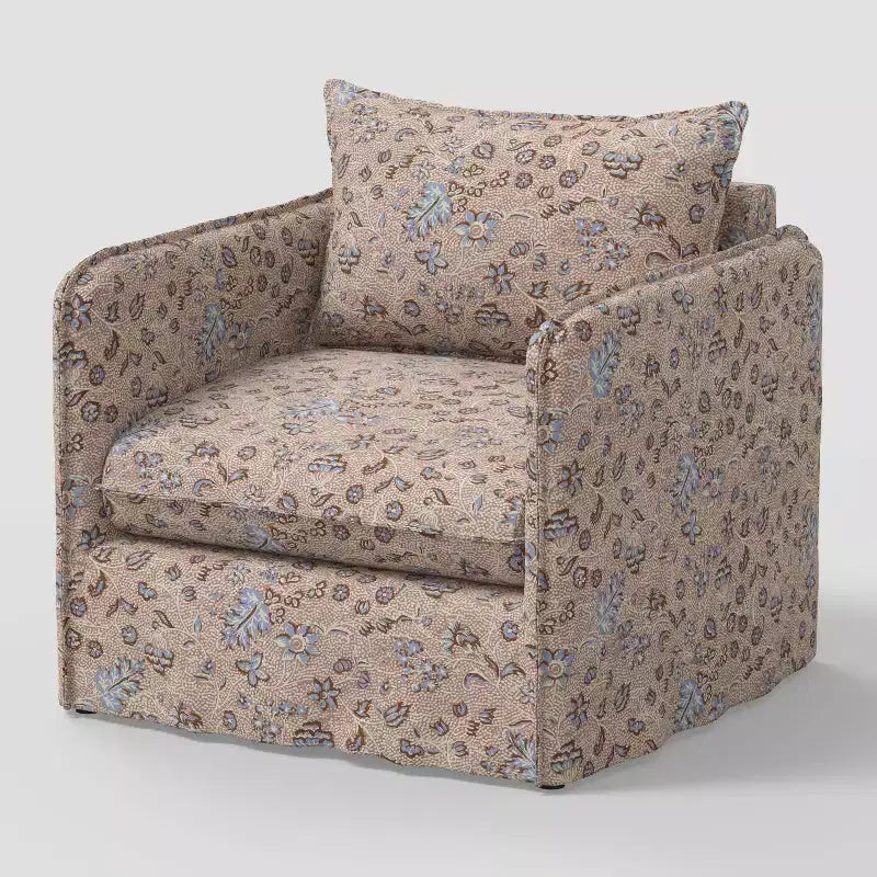 Slouchy Lounge Chair with French Seams