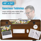 48'' Electric Standing Desk Height Adjustable w/ Control Panel & USB Port Rustic/Walnut