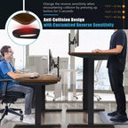 48'' Electric Standing Desk Height Adjustable w/ Control Panel & USB Port Rustic/Walnut