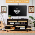 High Quality TV Stand Large Display TV Cabinet Shelf w/2 Storage Doors, Espresso