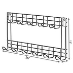 Wall Mount Garden Tool Storage Rack Hook On Garage, Garden and Yard, Black